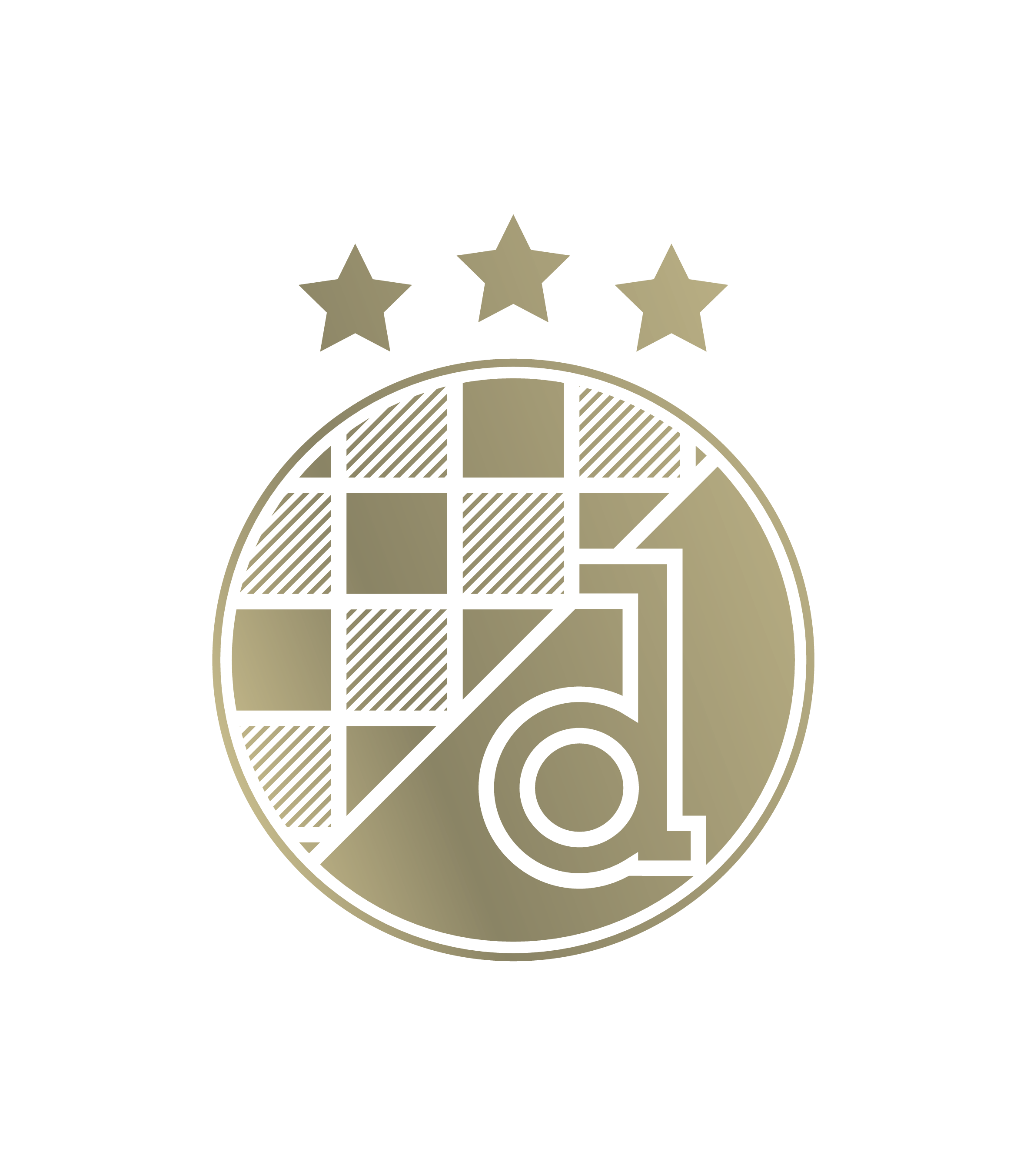 Grb s 3 zvjezdice — zlatna